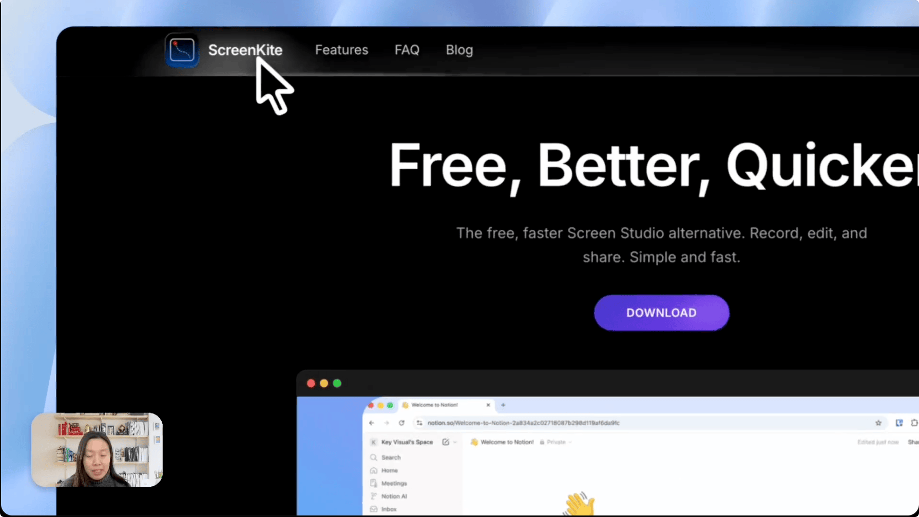 ScreenKite：专为 macOS 打造的高颜值原生录屏神器，自带智能缩放且完全免费 - APP喵：精选